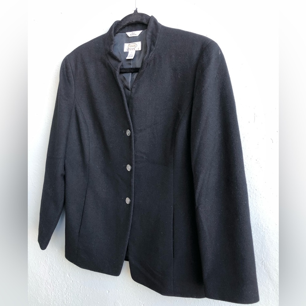 Talbots Woman’s Pure Cashmere Jacket Size Petite Size 8 Black - Picture 1 of 6